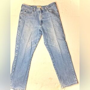 Vintage LL Bean Flannel Lined Denim Jeans Classic Fit Mens 36x30 Cotton Pants